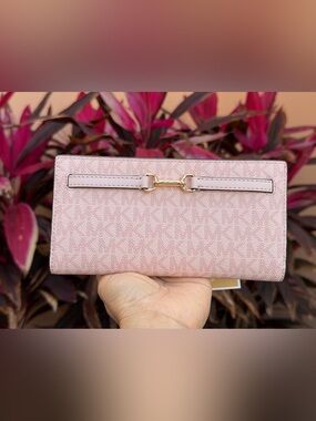 Michael Kors Jet Set Carson LG Bifold Wallet MK Pink